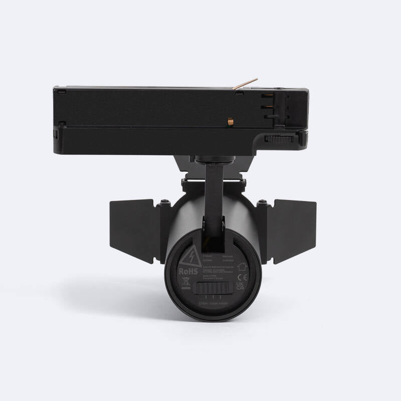Foco Calha LED Trifásico 20W Fasano Cinema CCT Seleccionável Regulável Preto