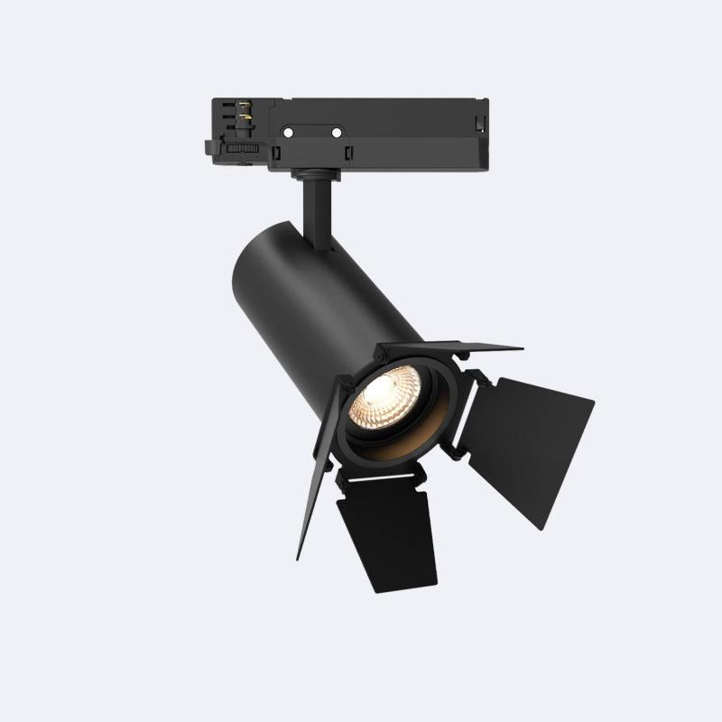 Foco Calha LED Trifásico 20W Fasano Cinema Regulável Preto