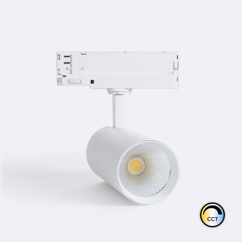 Foco Calha LED Trifásico de 30 W Carlo LIFUD, CCT Selecionável, Branco