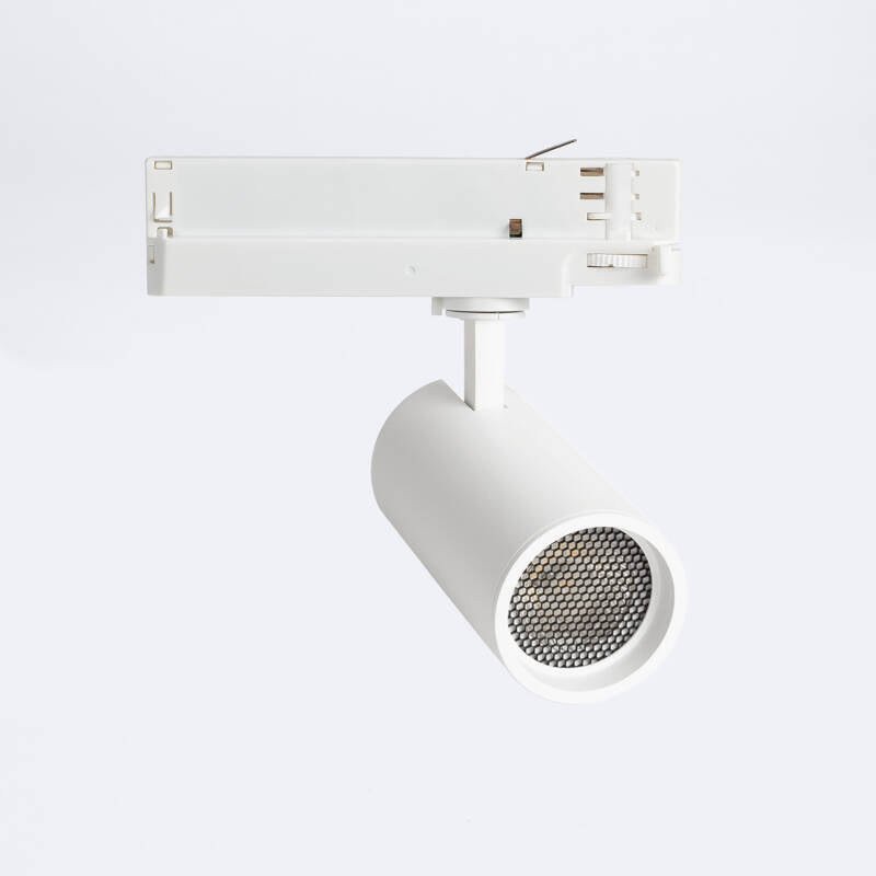 Foco Calha LED Trifásico 30W Fasano Anti-reflexos CCT Seleccionável Regulável Branco