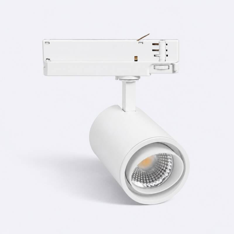 Foco Calha LED Trifásico 30W Fasano Cilíndrico Bisel CCT Seleccionável Regulável Branco