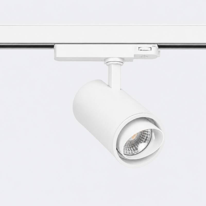 Foco Calha LED Trifásico 30W Fasano Cilíndrico Bisel Regulável Branco
