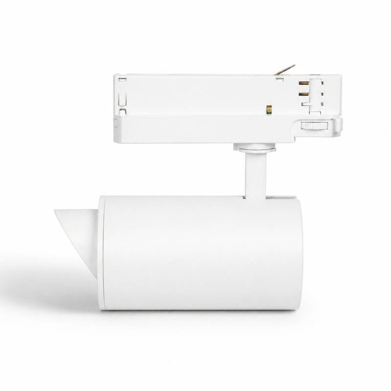 Foco Calha LED Trifásico 30W Fasano Cilíndrico Bisel Regulável Branco