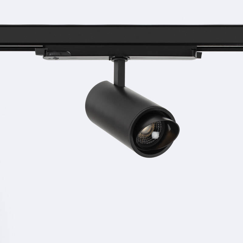 Foco Calha LED Trifásico 30W Fasano Cilíndrico Bisel Regulável DALI Preto