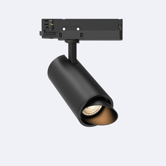 Foco Calha LED Trifásico 30W Fasano Cilíndrico Bisel Regulável Preto