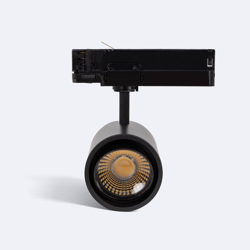 Foco Calha LED Trifásico 30W Fasano Cilíndrico Bisel Regulável Preto
