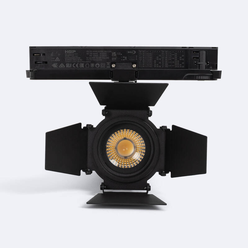 Foco Calha LED Trifásico 30W Fasano Cinema CCT Seleccionável Regulável DALI Preto