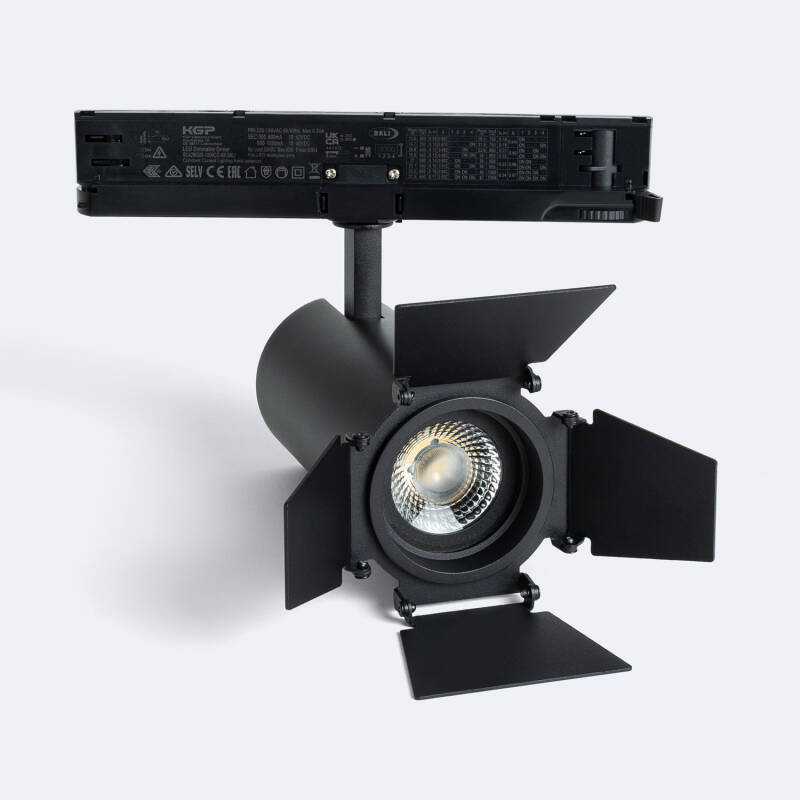 Foco Calha LED Trifásico 30W Fasano Cinema Regulável DALI Preto