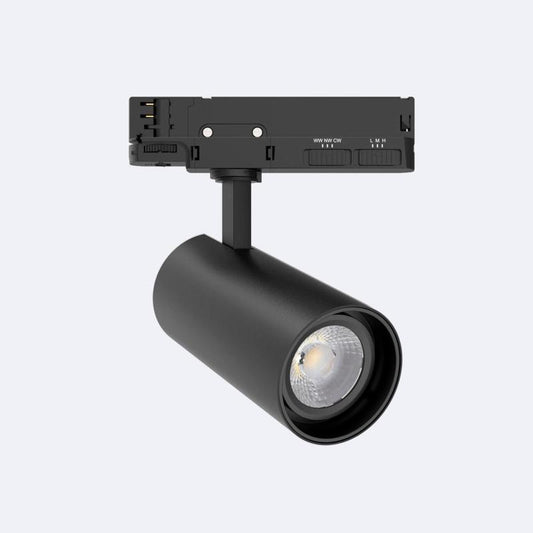 Foco Calha LED Trifásico 30W Fasano Regulável Preto