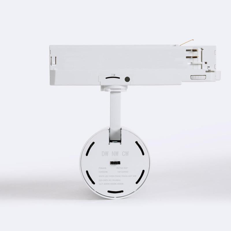 Foco Calha LED Trifásico de 40 W Carlo LIFUD, CCT selecionável, branco