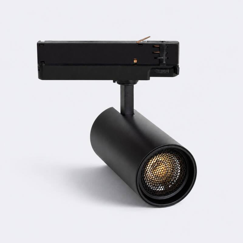 Foco Calha LED Trifásico 40W Fasano Anti-reflexos CCT Seleccionável Regulável Preto