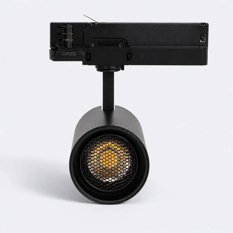 Foco Calha LED Trifásico 40W Fasano Anti-reflexos CCT Seleccionável Regulável Preto