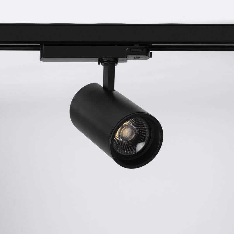 Foco Calha LED Trifásico 40W Fasano CCT Seleccionável Regulável Preto