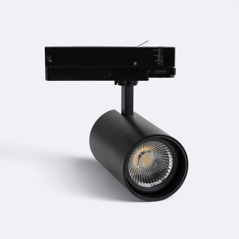 Foco Calha LED Trifásico 40W Fasano CCT Seleccionável Regulável Preto