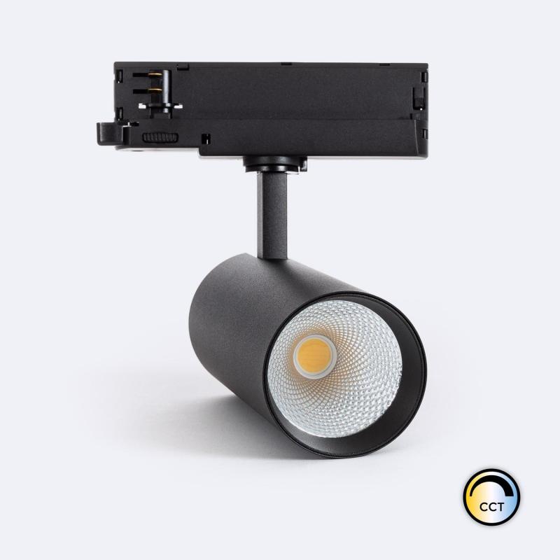 Foco Calha LED Trifásico de 30 W Carlo LIFUD com CCT Selecionável, Preto