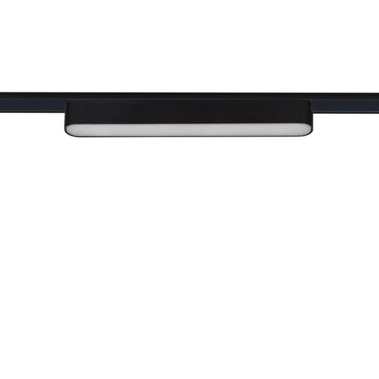 Foco Calha Linear LED Magnético 25mm SuperSlim 12W 48V Preto 222mm