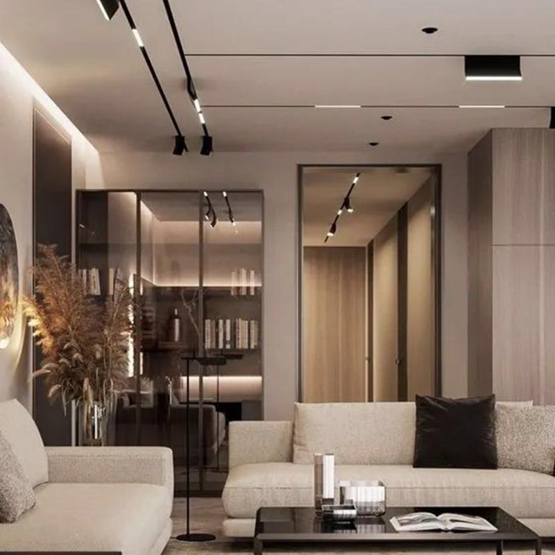 Foco Calha Linear LED Magnético de 20 mm, 30 W, 48 V