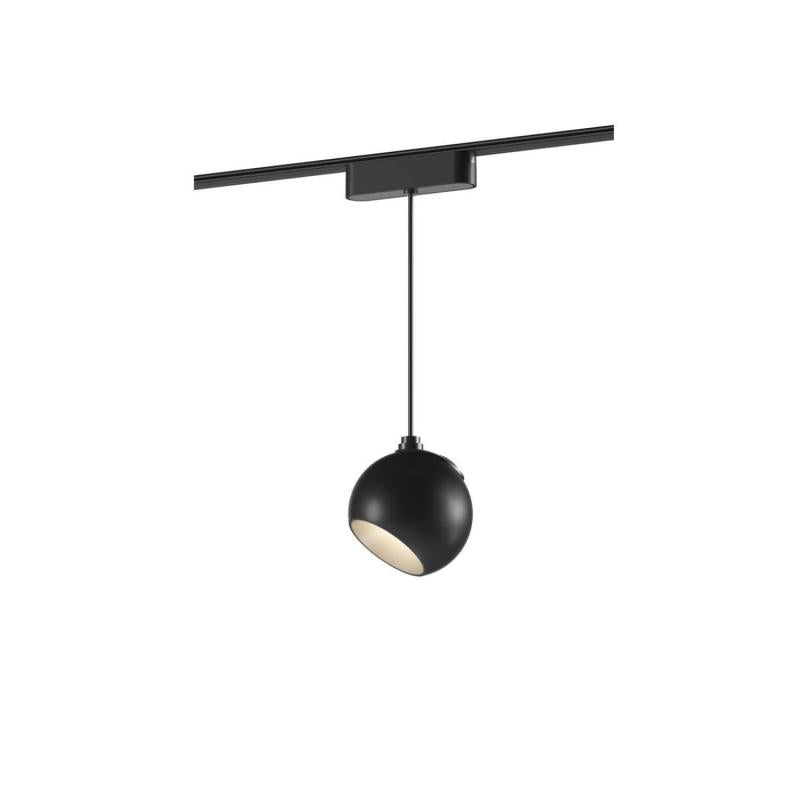 Foco Calha Suspenso Côncavo LED Magnético 25mm SuperSlim 12W 48V Preto Ø100mm
