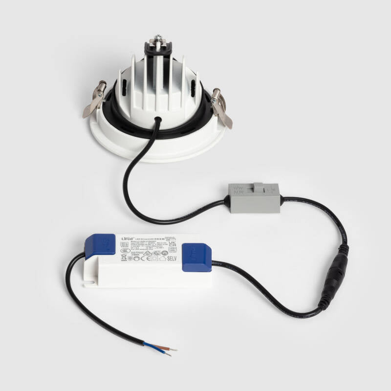 Foco Downlight Direccionável Circular LED 15W CCT Seleccionável Branco LIFUD