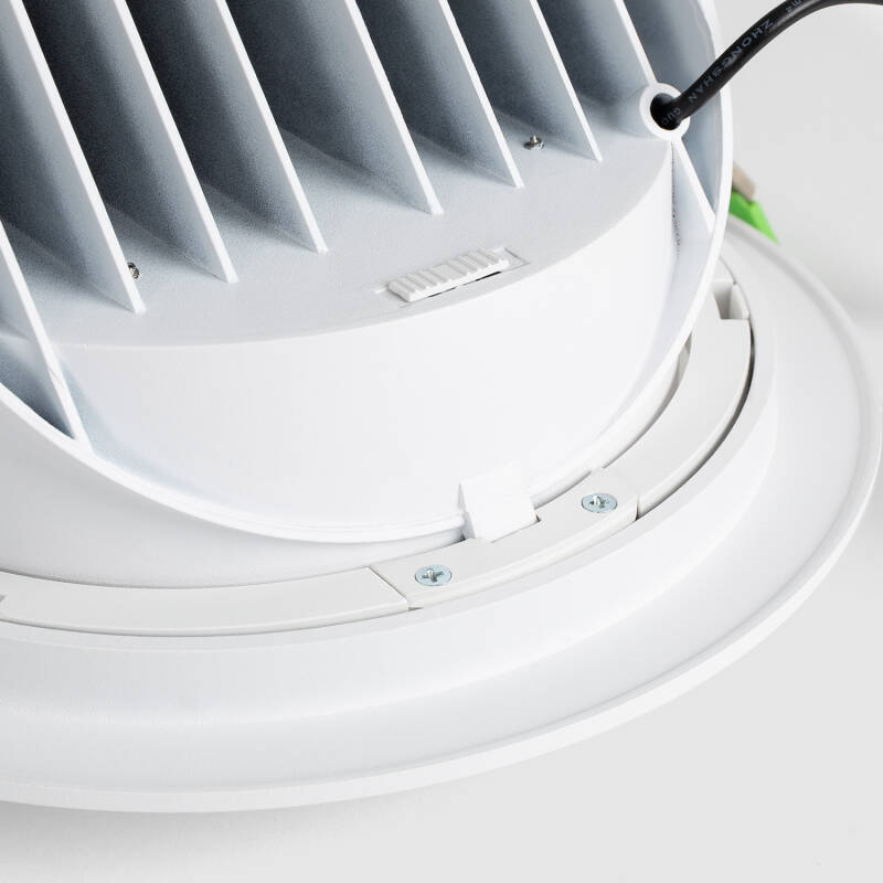 Downlight LED 48W Circular Orientável com chip OSRAM 120 lm/W LIFUD, diâmetro de Corte Ø 200 mm