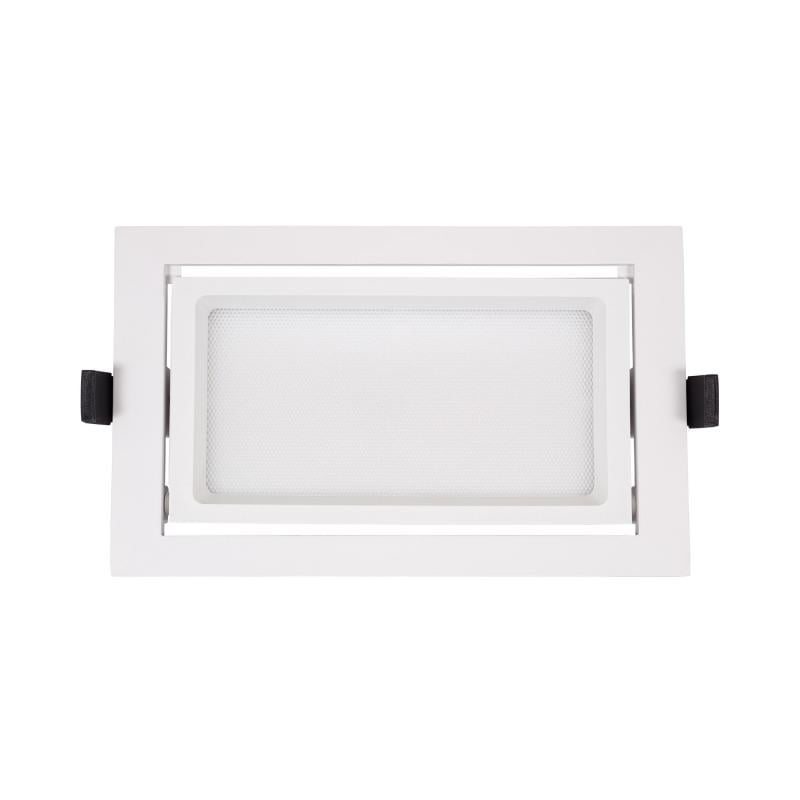 Foco Downlight Direcionável Retangular LED 24W 120 lm/W Branco No Flicker