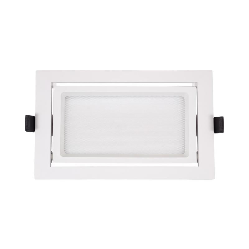 Foco Downlight Direcionável Retangular LED 38W Chip OSRAM 120 lm/W Branco No Flicker