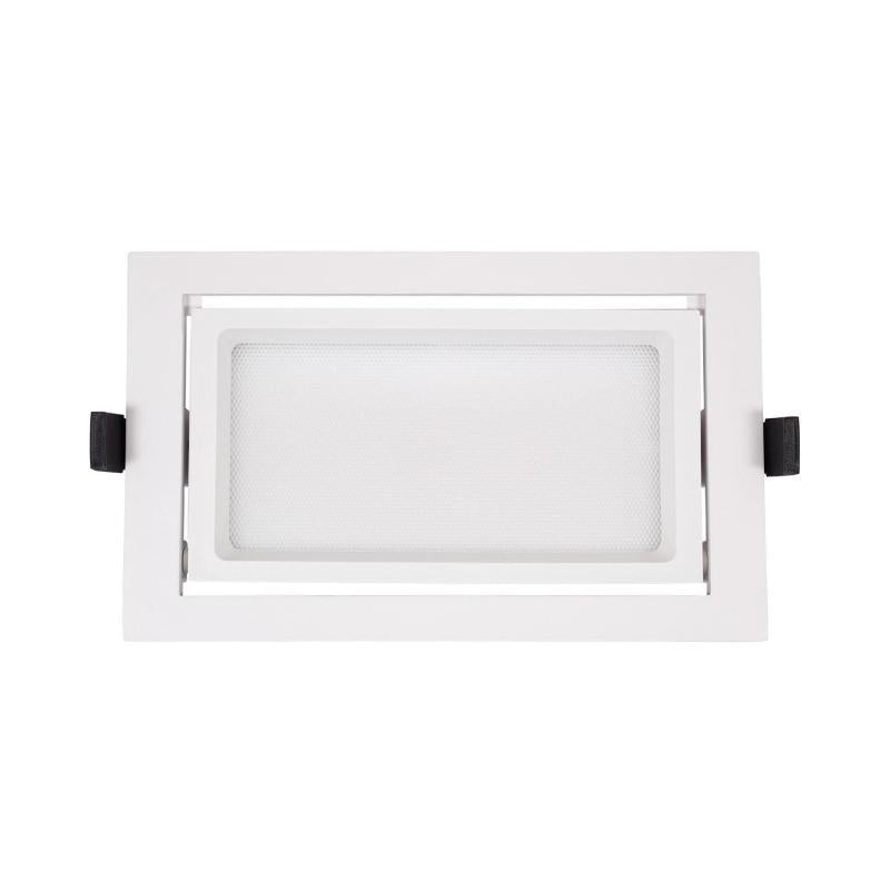 Foco Downlight Direcionável Retangular LED 38W Chip OSRAM 120lm/W CCT Seleccionável No Flicker