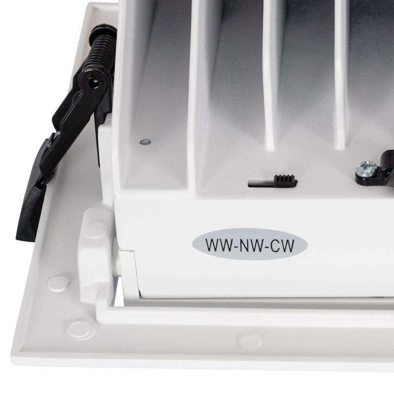 Foco Downlight Direcionável Retangular LED 46W Chip OSRAM 120lm/W CCT Seleccionável No Flicker
