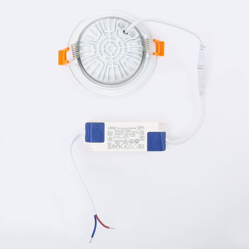 Foco Downlight LED 10W COB Superslim Direcionável Circular Branco Corte Ø90 mm CRI90 Expert Color No Flicker