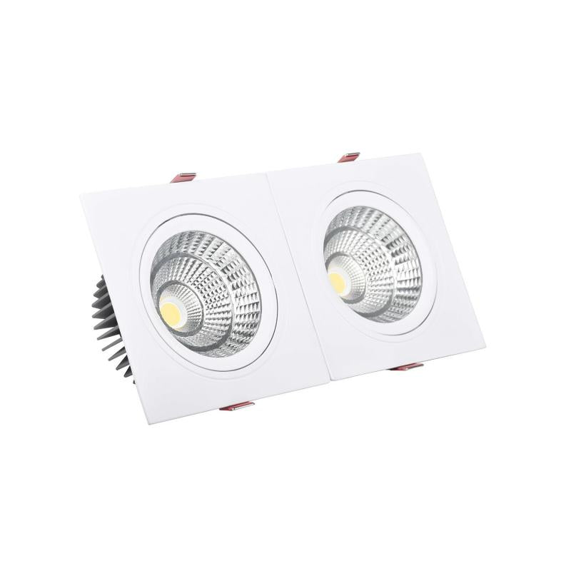 Foco Downlight LED 10W Retangular Duplo New Madison Corte 165x75 mm
