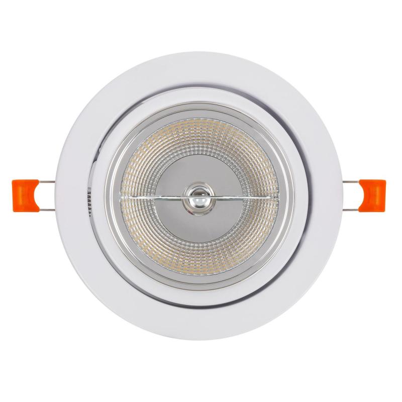 Foco Downlight LED 15 W Direccionável Circular AR111 Ø120 mm