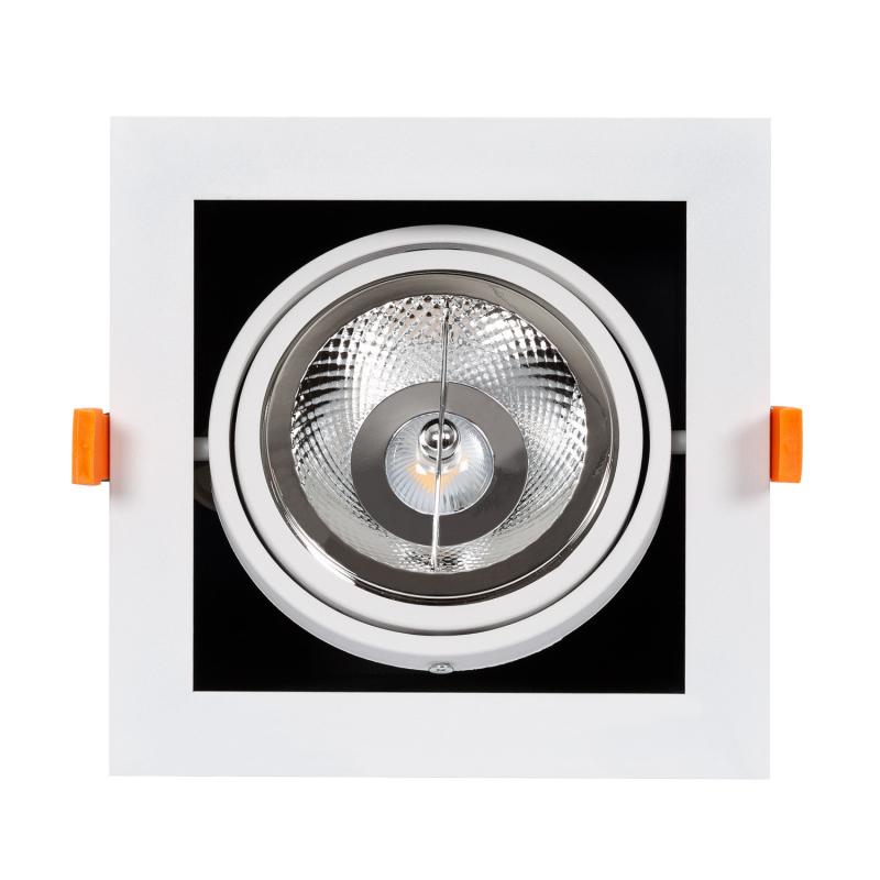 Foco Downlight LED 15 W Direccionável Kardan Quadrado AR111 Corte 165x165 mm