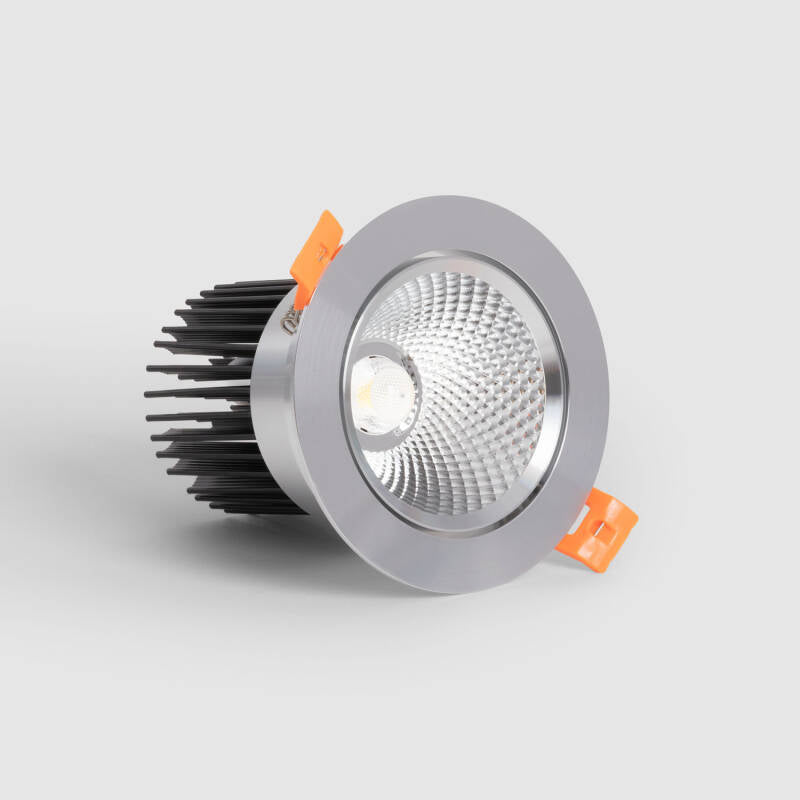 Foco Downlight LED 15W COB Direcionável Circular Prata Corte Ø90 mm CRI90 Expert Color No Flicker