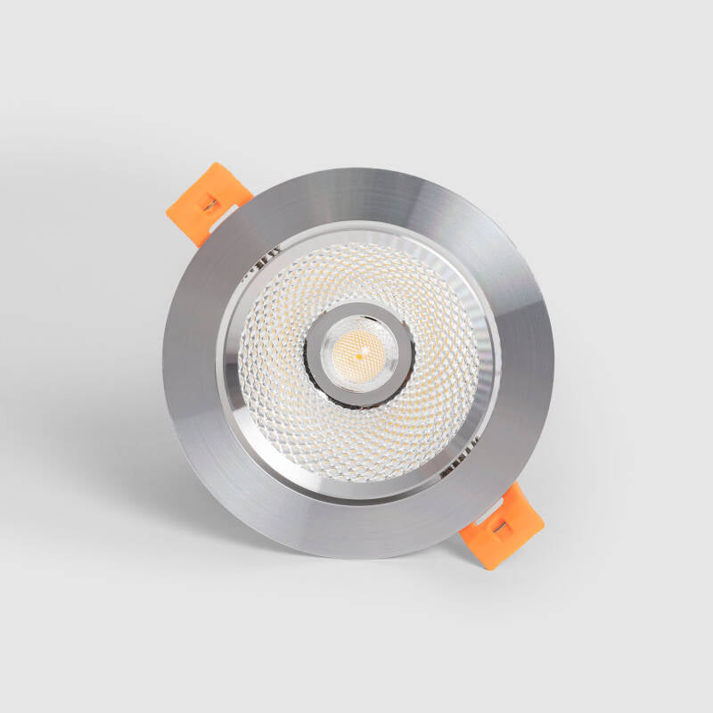 Foco Downlight LED 15W COB Direcionável Circular Prata Corte Ø90 mm CRI90 Expert Color No Flicker