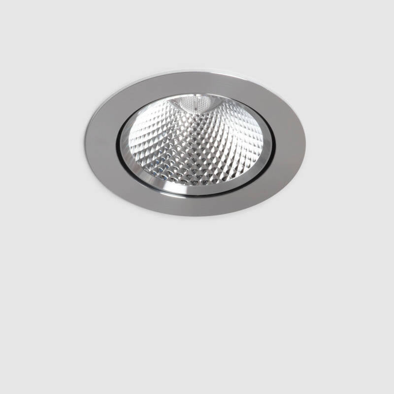 Foco Downlight LED 15W COB Direcionável Circular Prata Corte Ø90 mm CRI90 Expert Color No Flicker