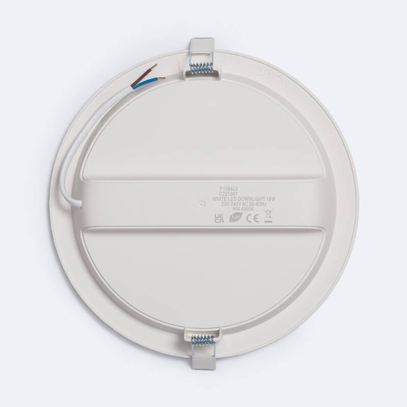 Foco Downlight LED 18.2W Circular Branco Corte Ø200 mm