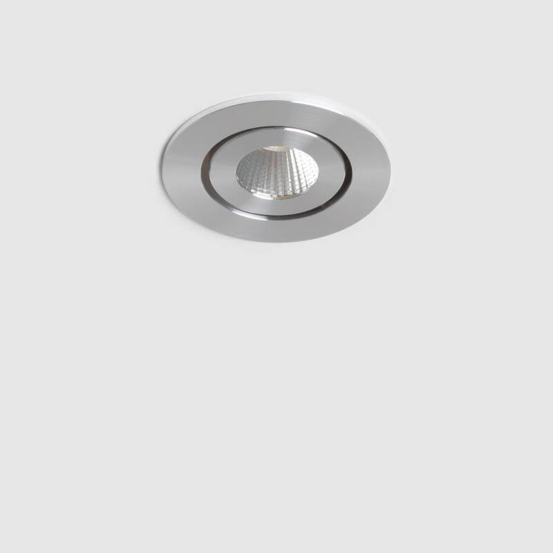 Foco Downlight LED COB Direcionável Circular Prata Corte Ø 45 mm
