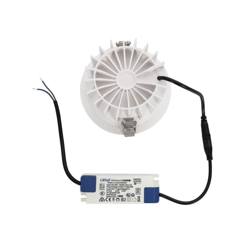 Downlight LED 20W Circular Premium CRI90 LIFUD Corte Ø 125 m