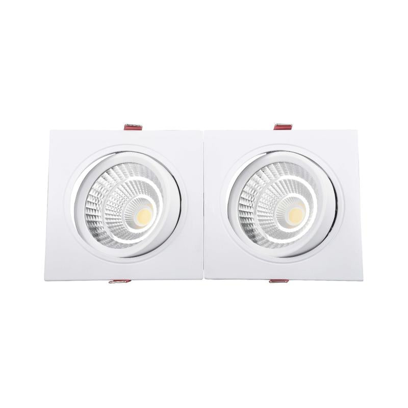 Foco Downlight LED 20W Retangular Duplo New Madison Corte 205x90 mm