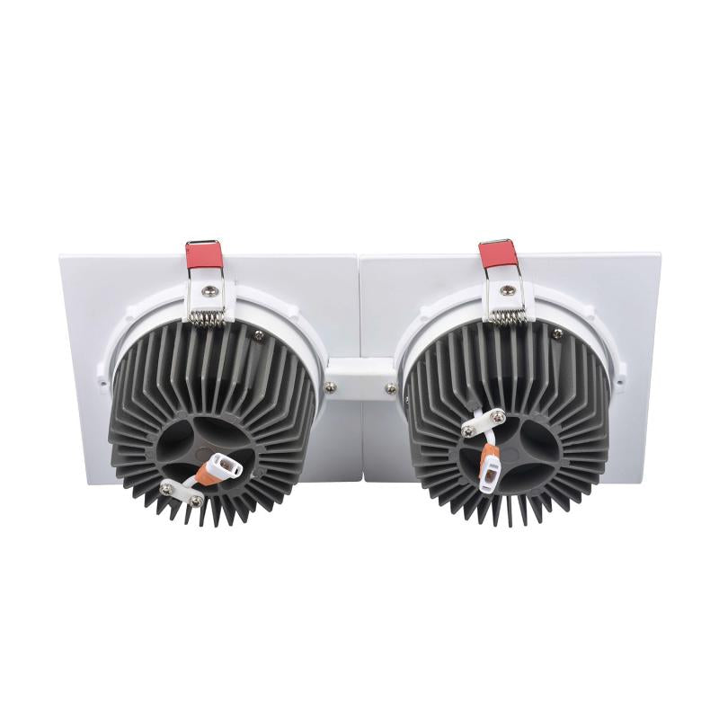 Foco Downlight LED 20W Retangular Duplo New Madison Corte 205x90 mm