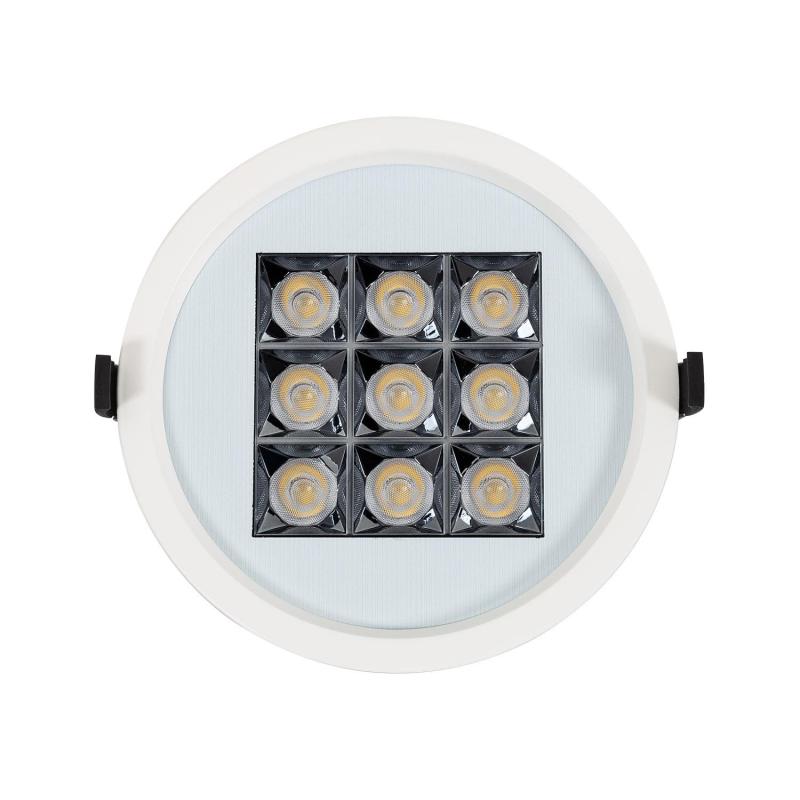 Foco Downlight LED 30W Circular (UGR17) Branco Corte Ø 205 mm