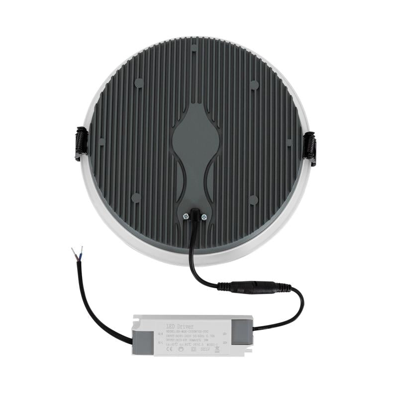 Foco Downlight LED 30W Circular (UGR17) Branco Corte Ø 205 mm