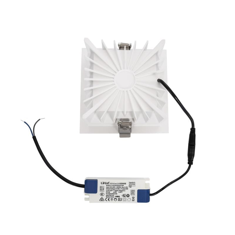 Foco Downlight LED 30W Quadrado (UGR15) LuxPremium CRI90 LIFUD Corte 145x145 mm