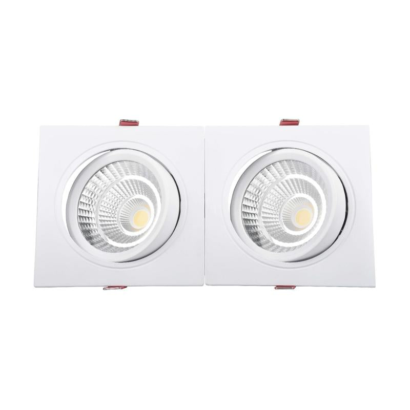 Foco Downlight LED 30W Retangular Duplo New Madison Corte 260x120 mm