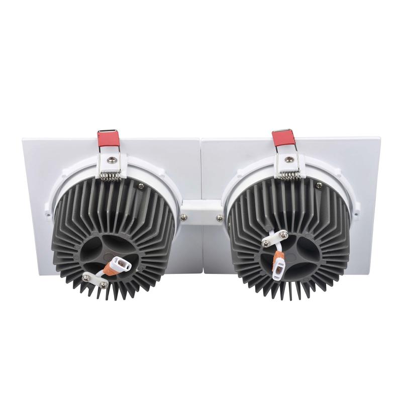 Foco Downlight LED 30W Retangular Duplo New Madison Corte 260x120 mm