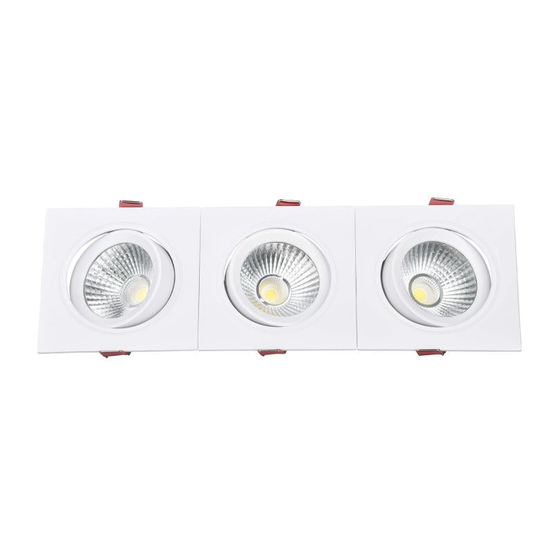 Foco Downlight LED 30W Retangular Triplo New Madison Corte 315x95 mm