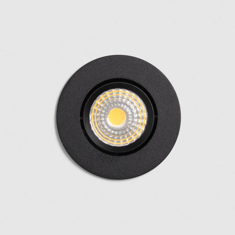 Foco Downlight LED 3W COB Direcionável Circular Preto Corte Ø55 mm CRI92 Expert Color No Flicker