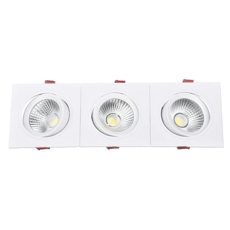Foco Downlight LED 45W Retangular Triplo New Madison Corte 400x120 mm