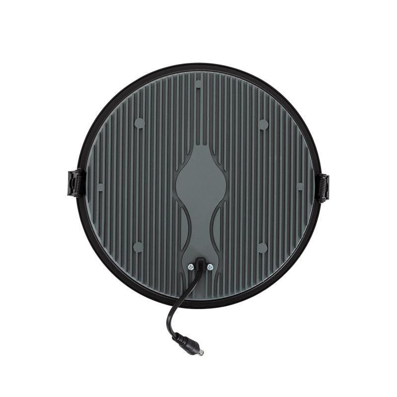 Foco Downlight LED Circular 30W (UGR17) Preto Corte Ø 205 mm