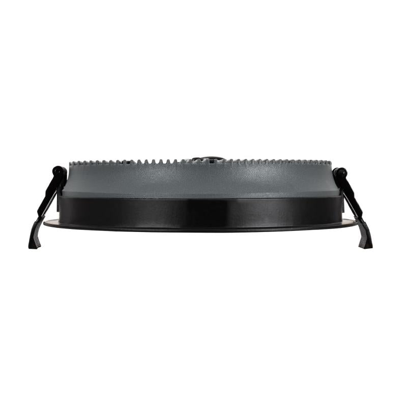 Foco Downlight LED Circular 30W (UGR17) Preto Corte Ø 205 mm